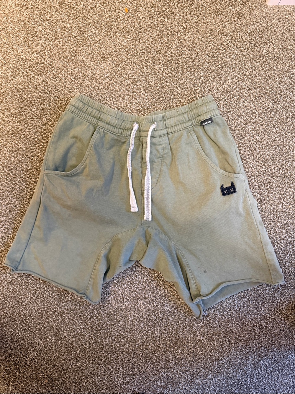 Munster Olive Green Drawstring Kids Shorts